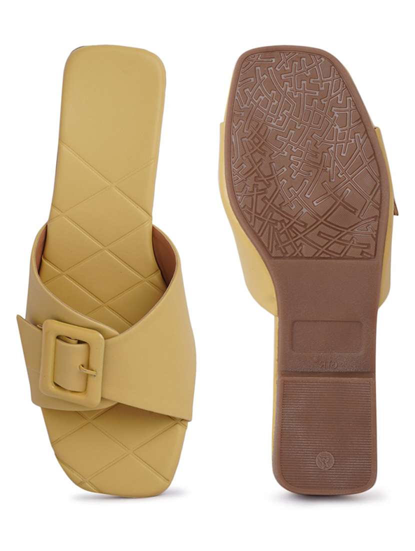 yellow flat sandal - 19129670 -  Standard Image - 2