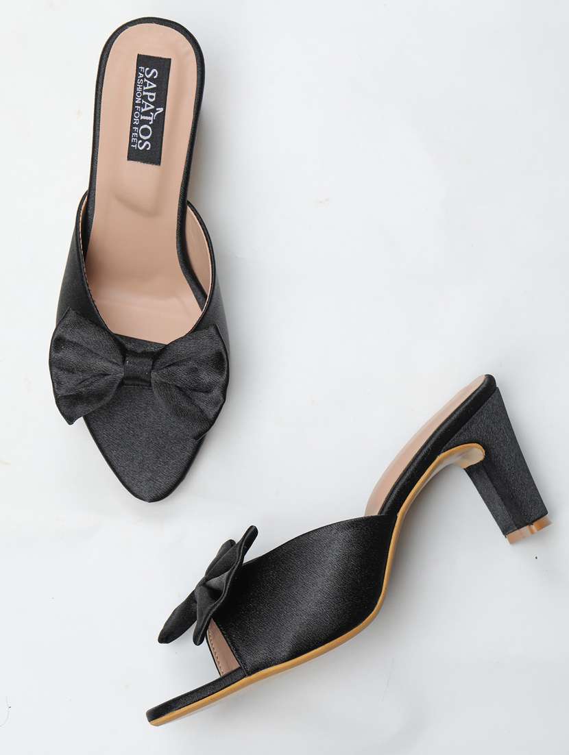 black slip on sandal - 19129702 - Standard Image - 2