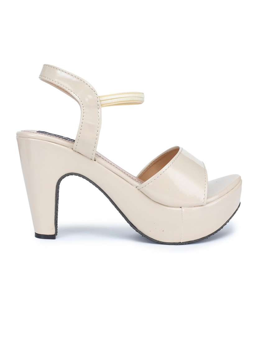 beige ankle strap heel sandal - 19129712 - Standard Image - 2