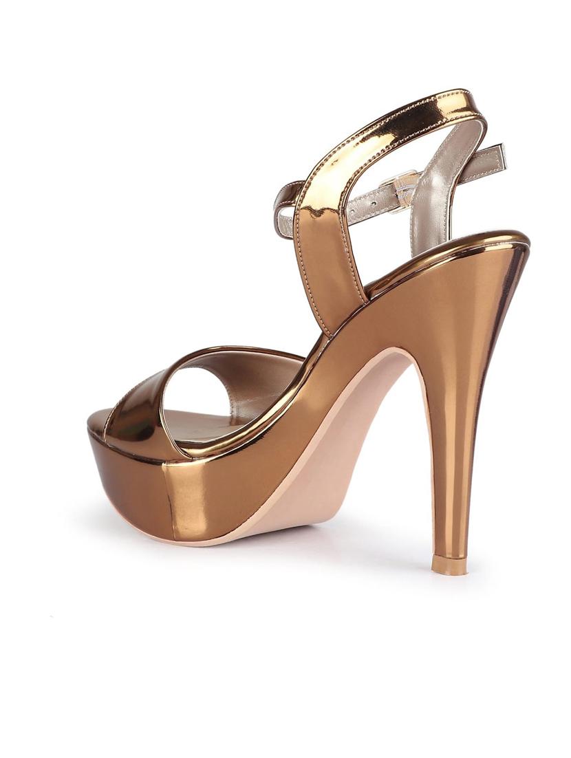 copper ankle strap sandal - 19129753 - Standard Image - 2