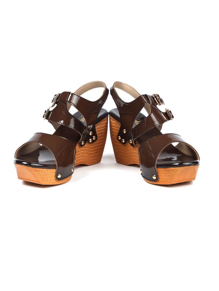 brown ankle strap sandal - 19129782 - Standard Image - 2