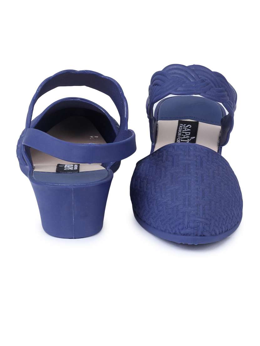 navy back strap sandal - 19129794 - Standard Image - 2