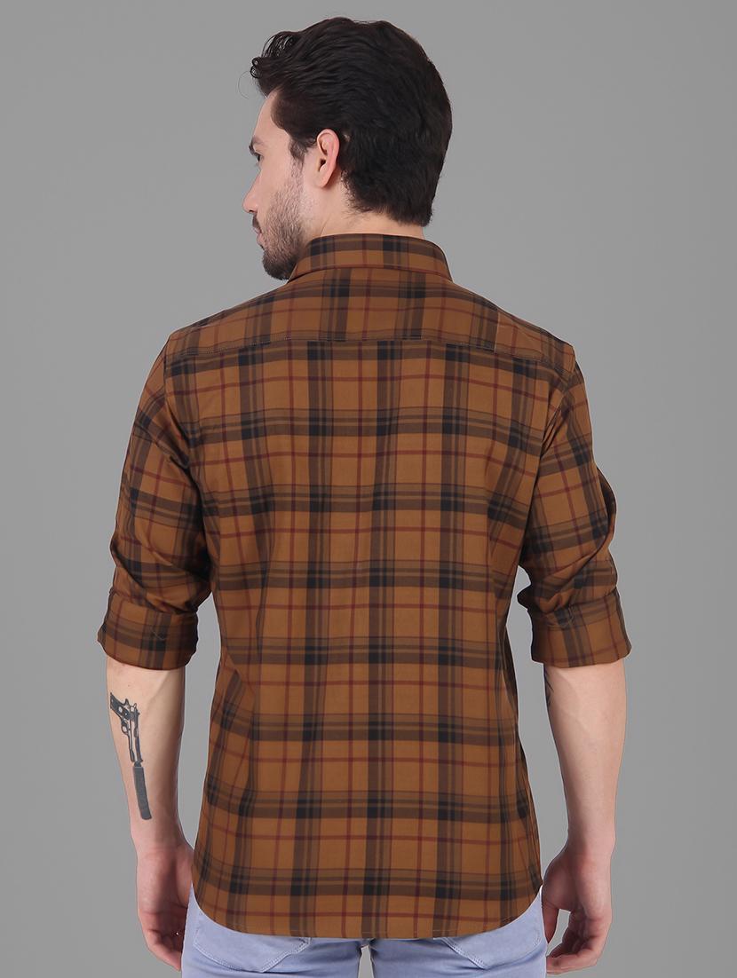 mens checks casual shirt - 19129946 - Standard Image - 2