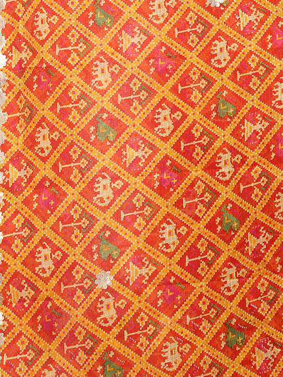 orange kota doria gota work dupatta - 19129972 -  Standard Image - 2
