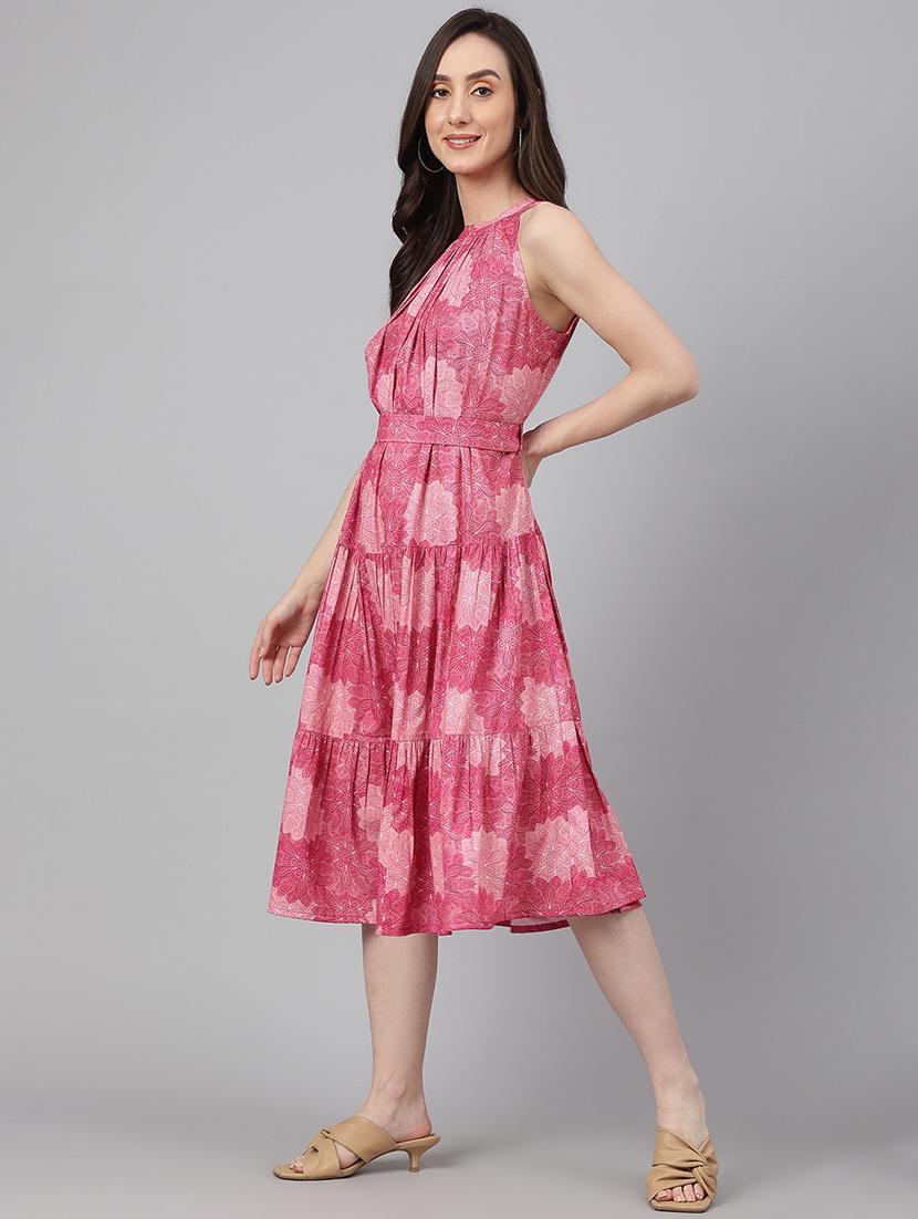 women's fit & flare floral dress - 19130349 - Standard Image - 2