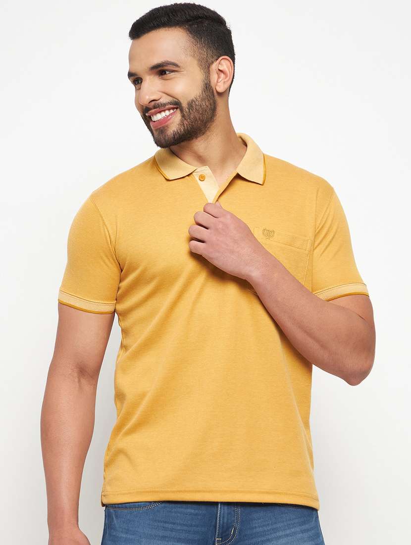 polo neck solid t-shirt 