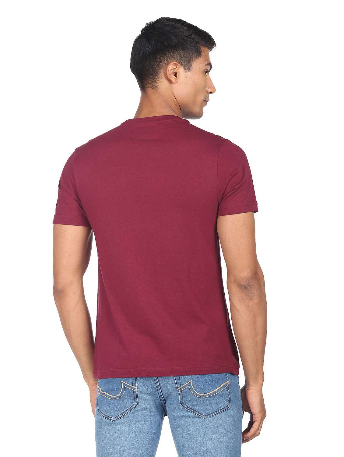 men front print short sleeve t-shirt - 19131527 -  Standard Image - 2