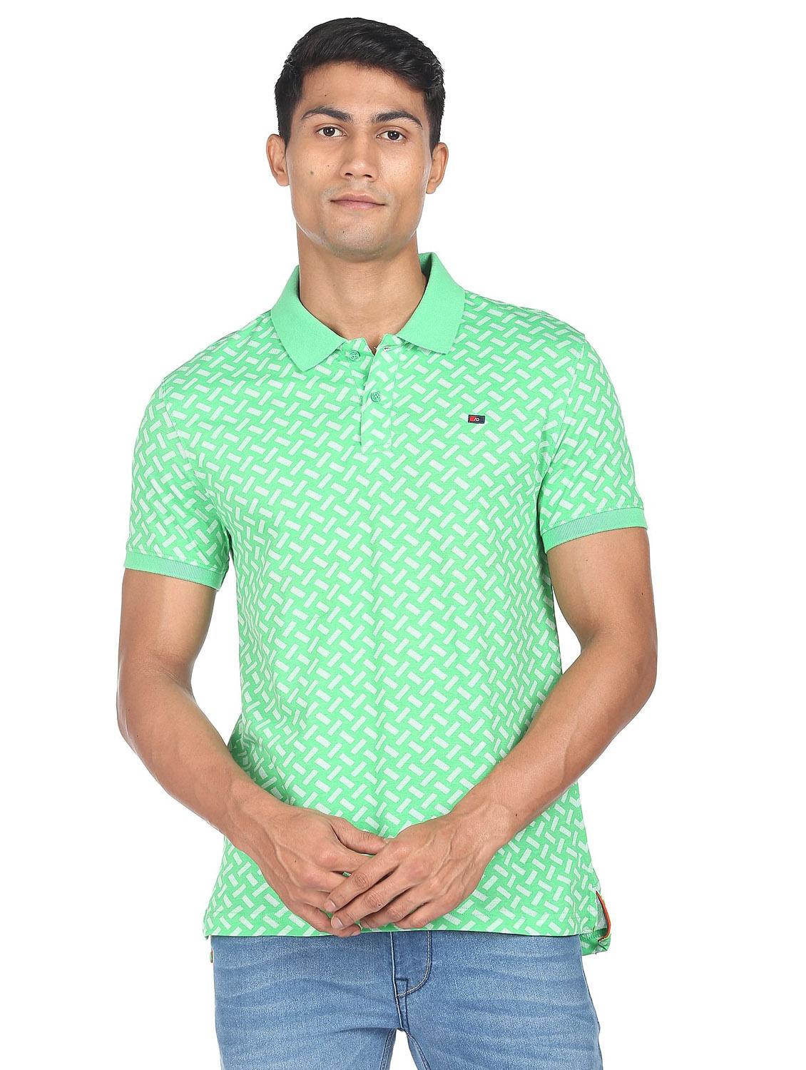 polo neck printed t-shirt - 19131531 - Zoom Image - 0