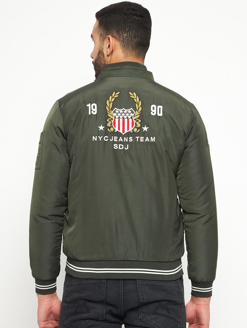 boys stand collar solid bomber jacket - 19131899 - Standard Image - 2