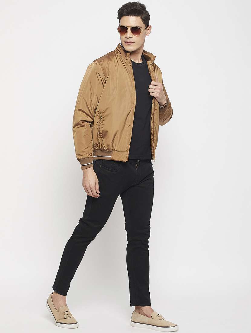 boys stand collar solid bomber jacket - 19131902 - Standard Image - 2