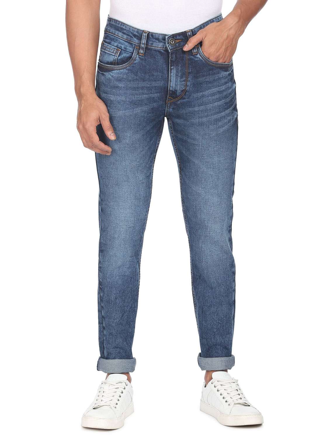 mens slim fit plain jeans