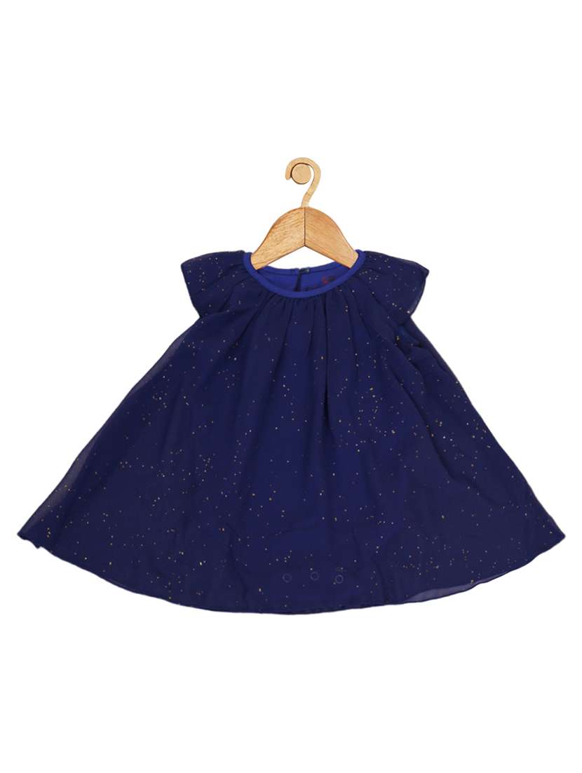 kids girls navy blue solid romper