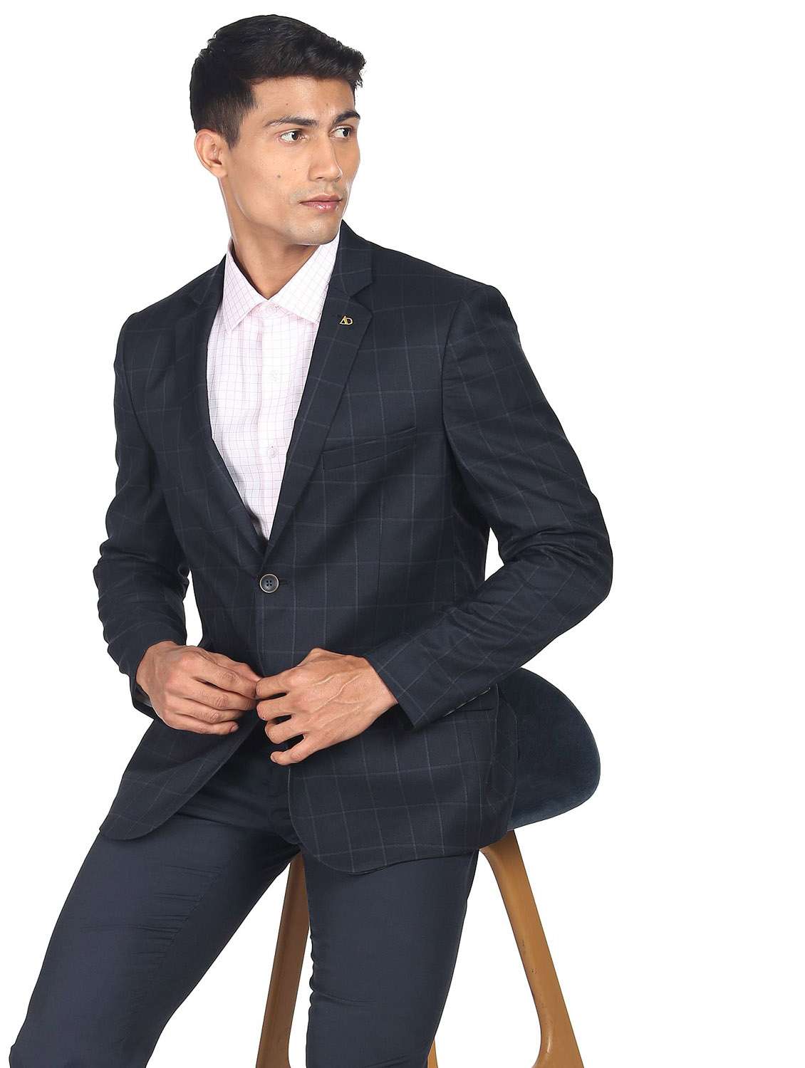 notched lapel single breasted formal blazer - 19132099 -  Standard Image - 2
