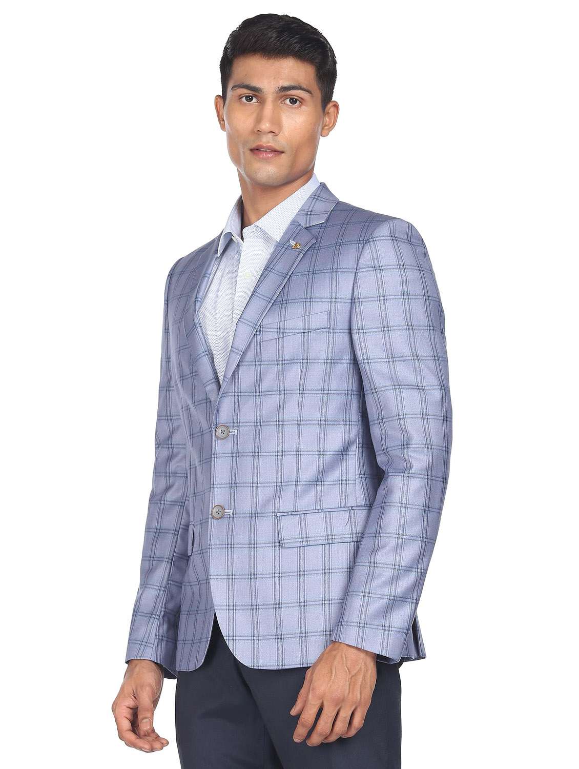 notched lapel single breasted formal blazer - 19132102 - Standard Image - 2