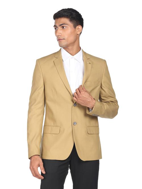 notched lapel single breasted formal blazer - 19132107 - Standard Image - 0