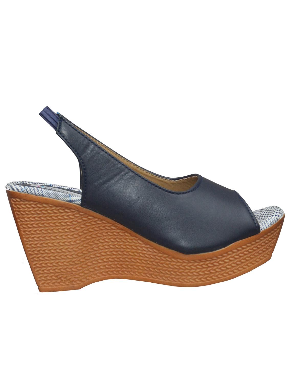 navy wedge sandal - 19133777 - Standard Image - 2