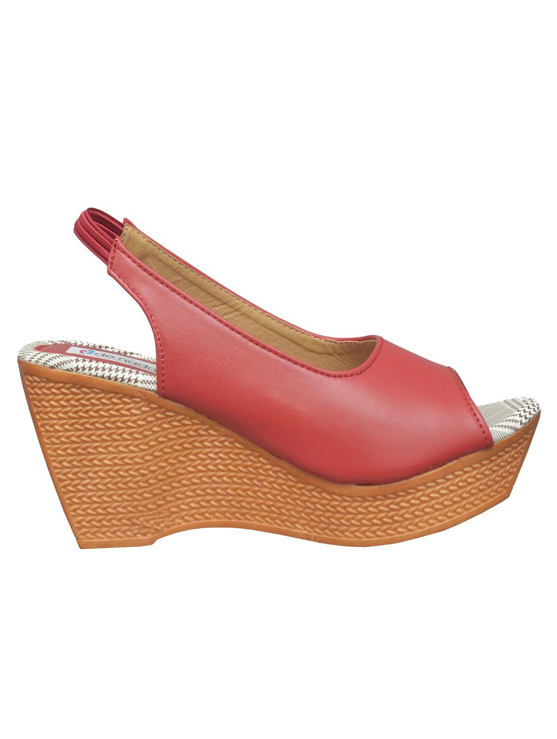 red wedge sandal - 19133779 - Standard Image - 2