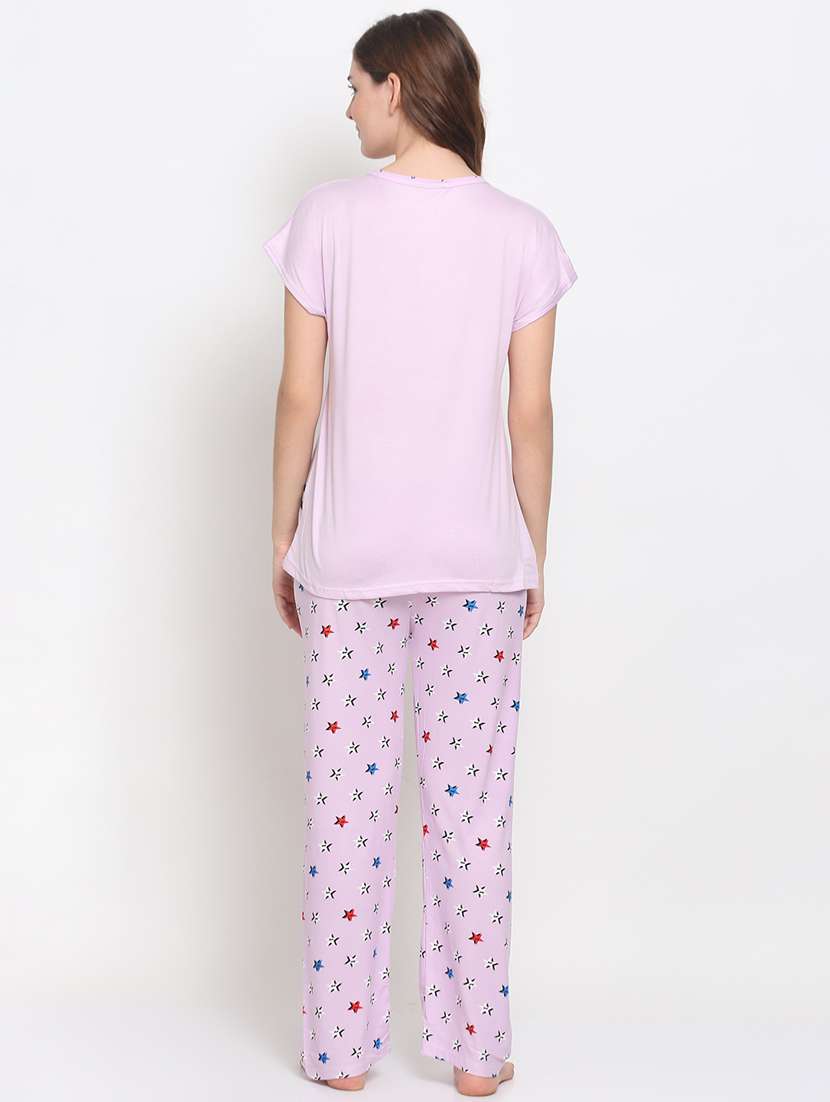 women printed night suit set - 19136422 - Standard Image - 2