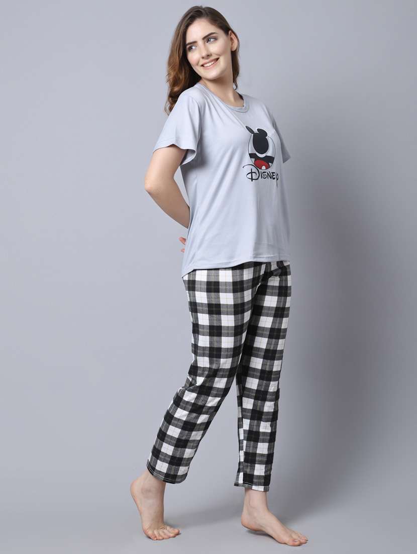 women printed night suit set  - 19136439 -  Standard Image - 2