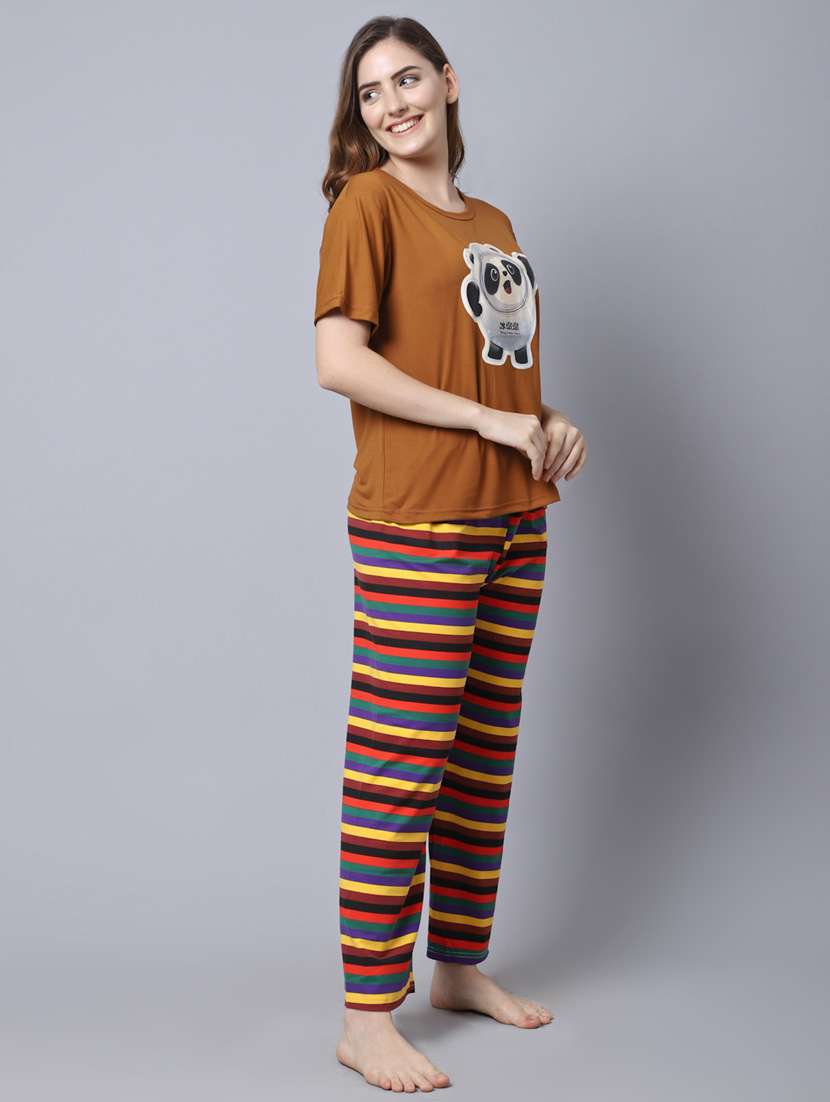 women printed night suit set  - 19136444 -  Standard Image - 2