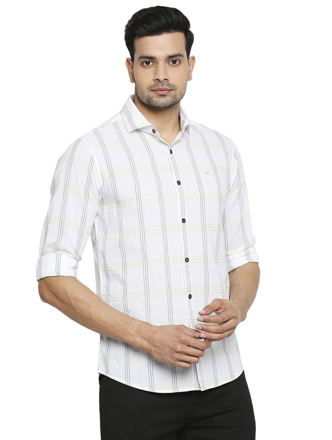 white checkered casual shirt - 19137480 - Standard Image - 2