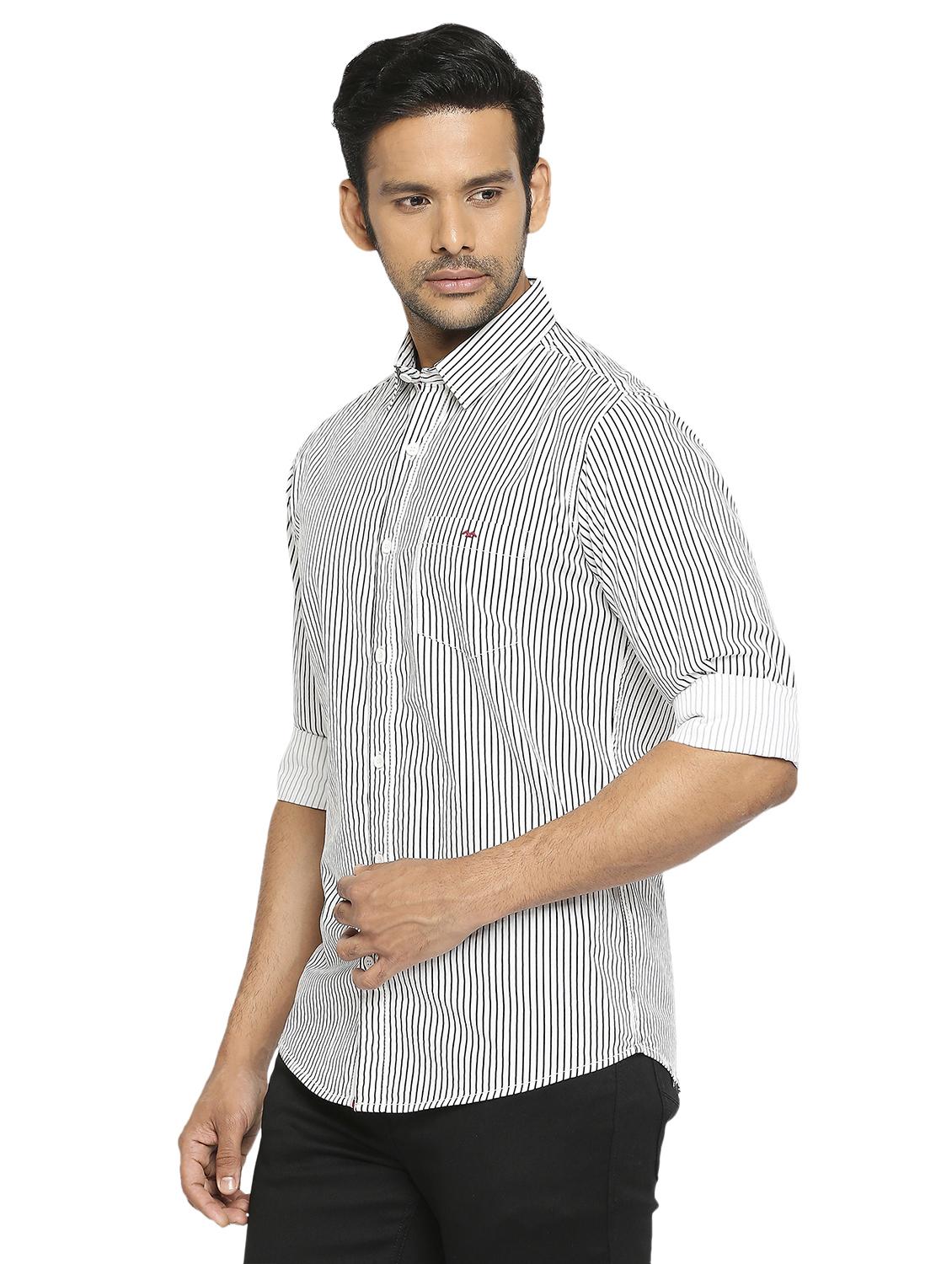white striped casual shirt - 19137562 - Standard Image - 2