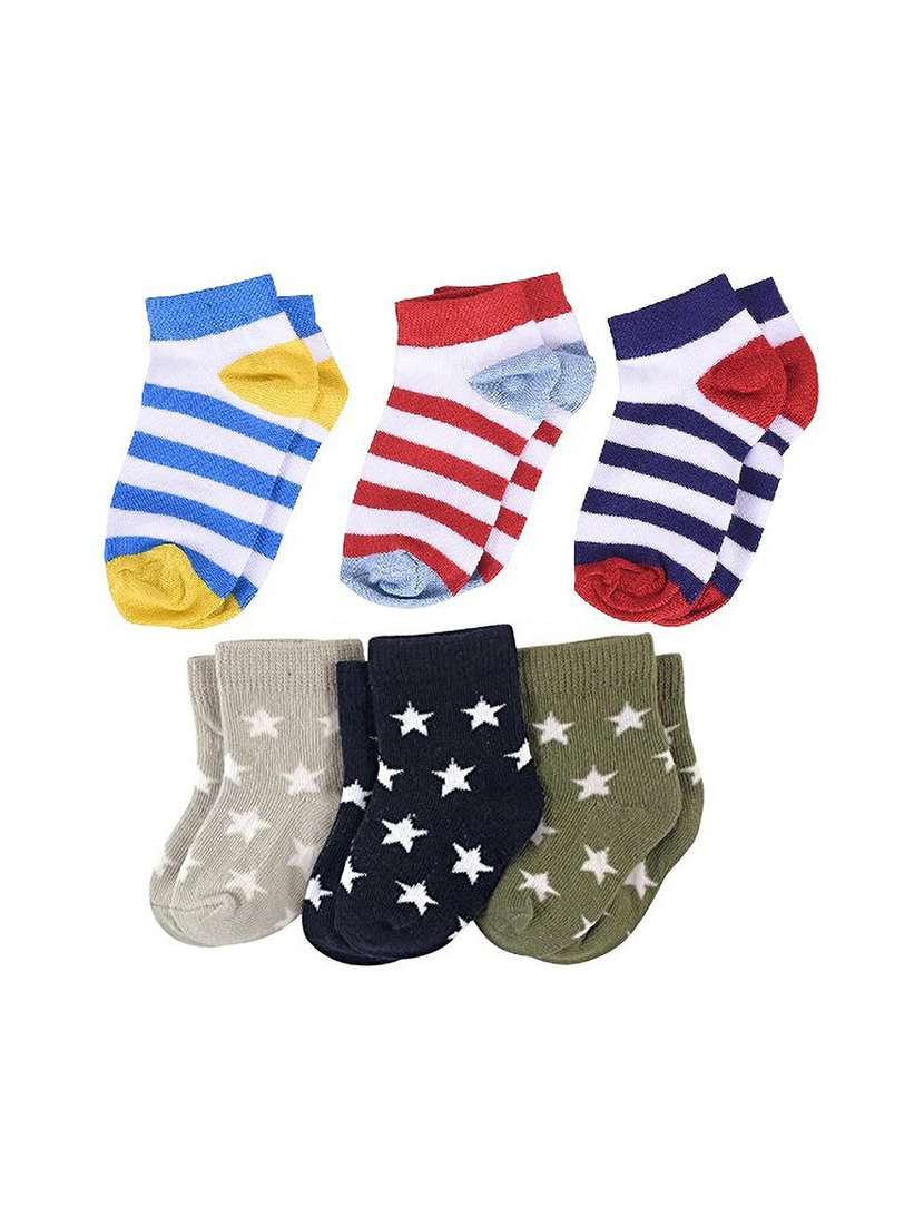 kids pack of 6 ankle length sock