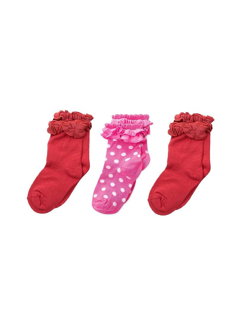 pack of 3 multi colored ankle length sock