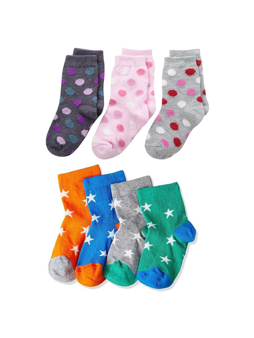 kids pack of 7 ankle length sock