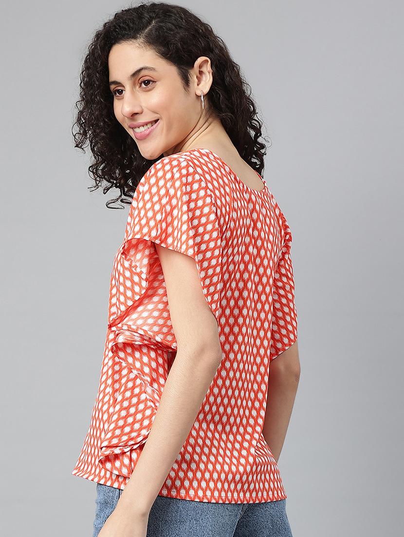 women's straight round neck top - 19138386 - Standard Image - 2
