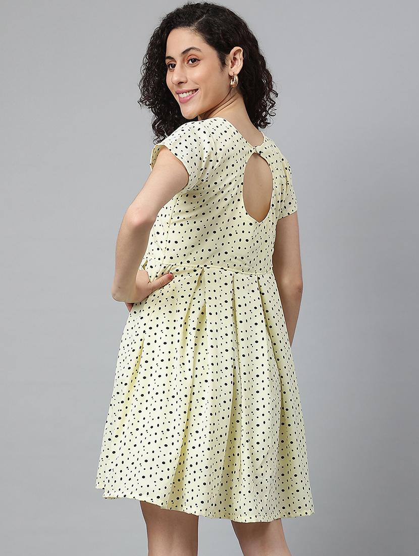 women's fit & flare printed dress - 19138436 - Standard Image - 2