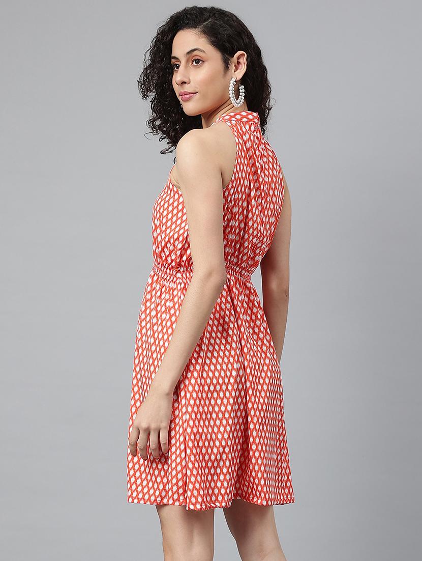 women's fit & flare ikat dress - 19138439 - Standard Image - 2
