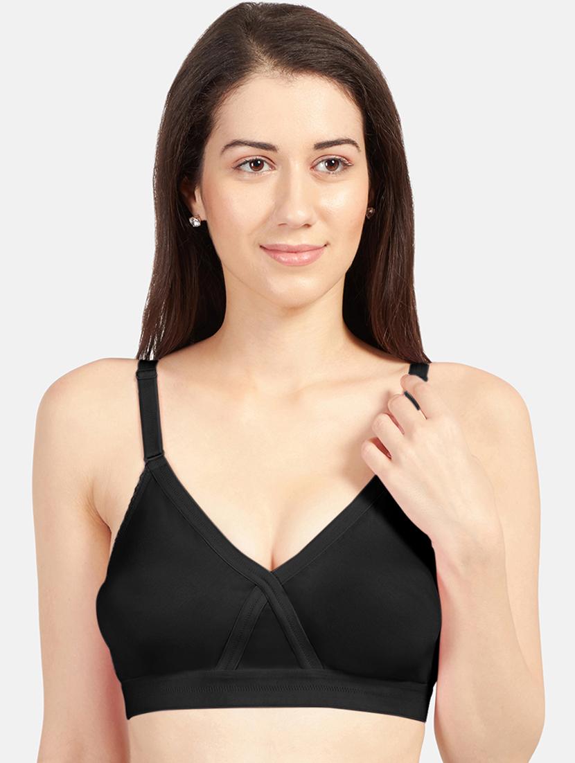 women solid cotton t-shirt bra - 19139416 - Zoom Image - 0