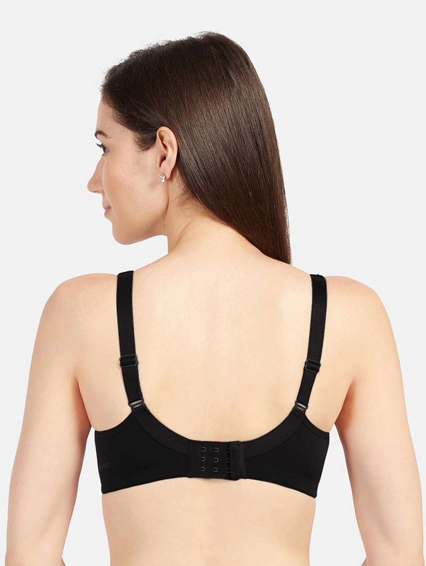  black solid sports bra  - 19139564 -  Standard Image - 2