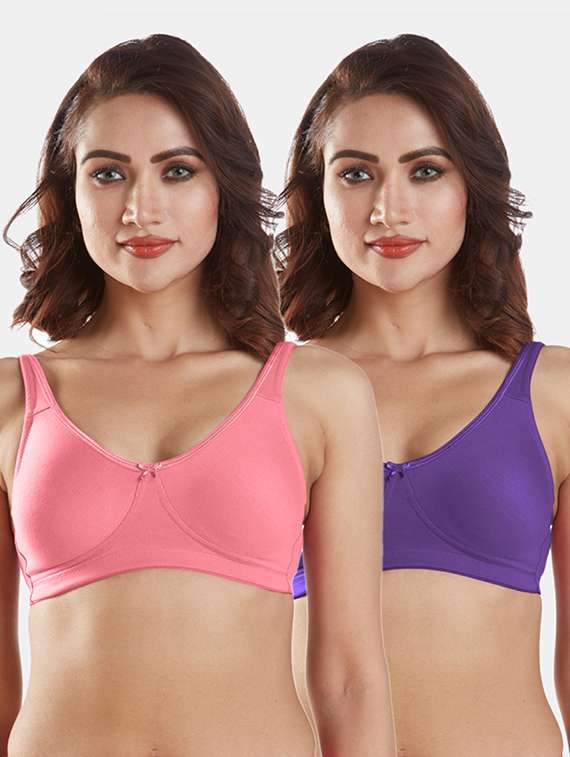 set of 2 solids sports bra
