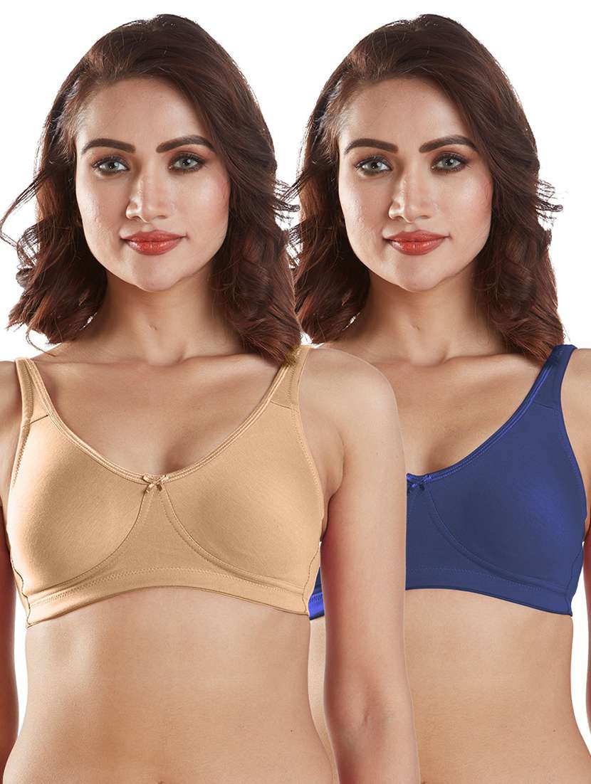 pack of 2 solid regular bra 