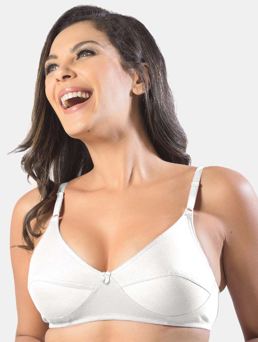 women solid regular bra