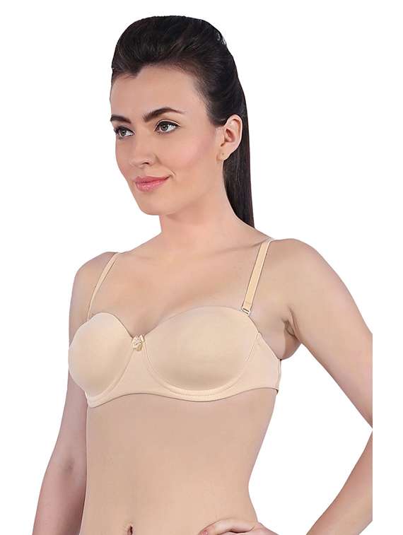 beige solid regular bra - 19140367 -  Standard Image - 2
