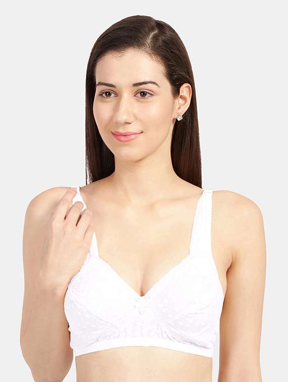 women solid regular bra