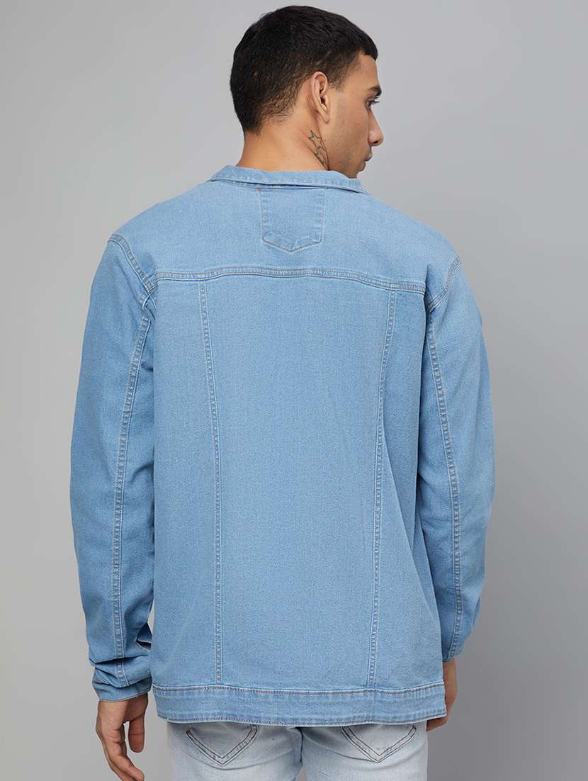 light blue washed denim jacket - 19142371 -  Standard Image - 2