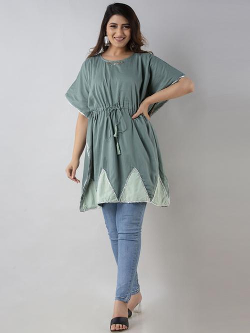 gota embellished kaftan tunic - 19142866 - Standard Image - 0