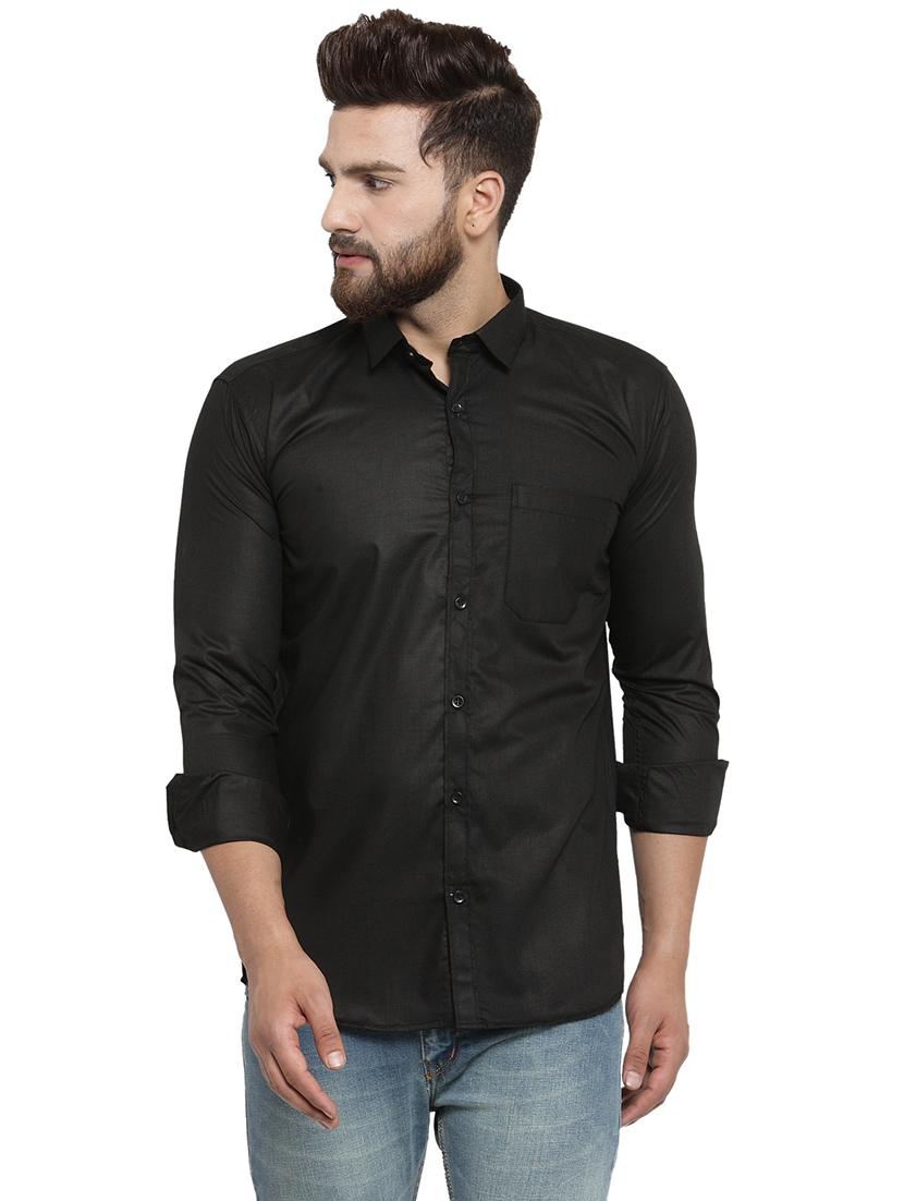 mens solid casual shirt - 19143182 -  Zoom Image - 0