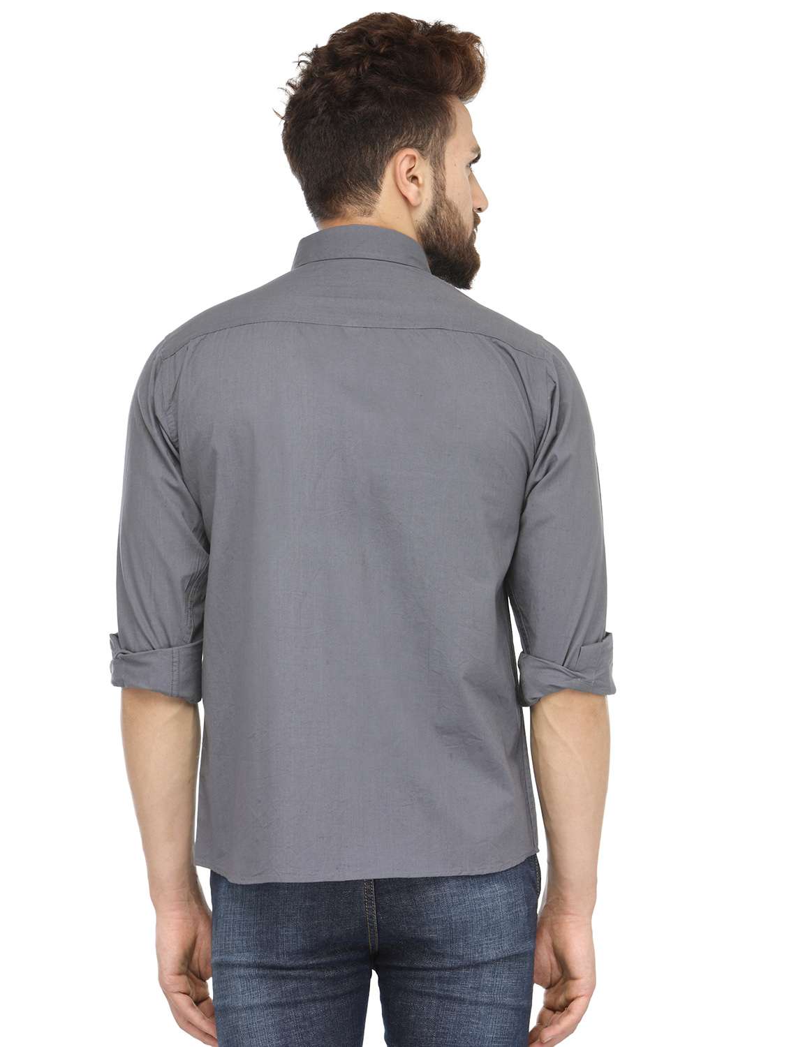 mens solid casual shirt - 19143190 -  Standard Image - 2