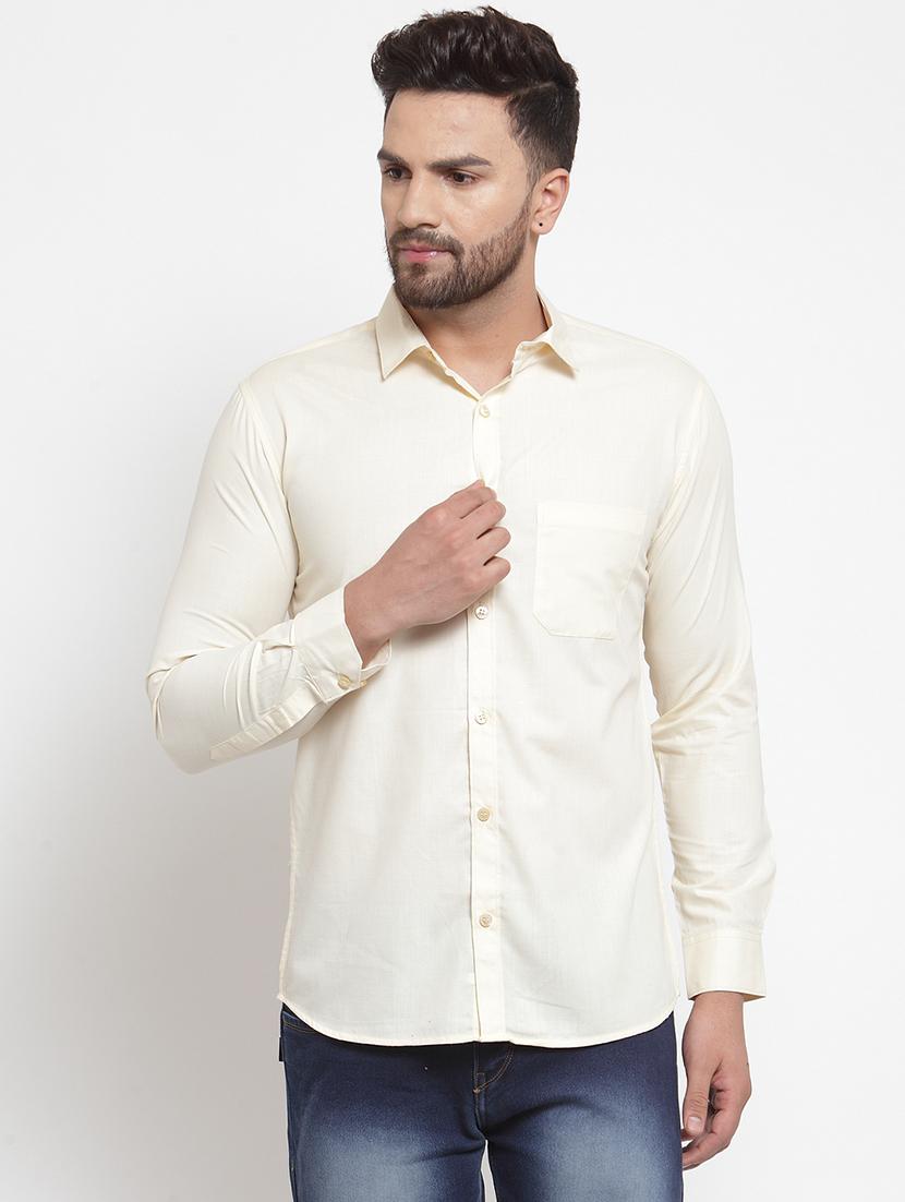 mens solid casual shirt - 19143203 -  Zoom Image - 0