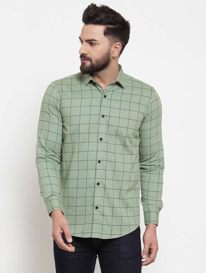 mens checks casual shirt
