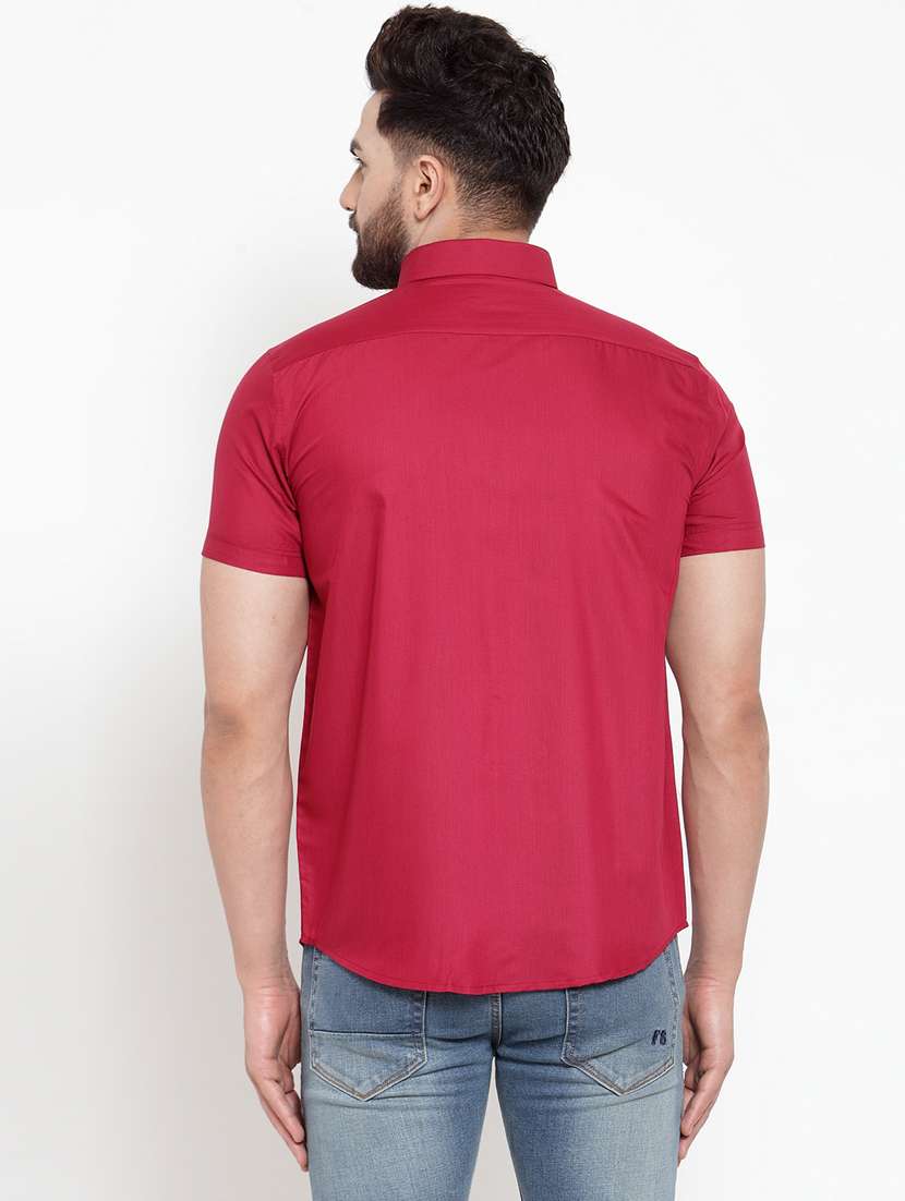 mens solid casual shirt - 19143370 - Standard Image - 2