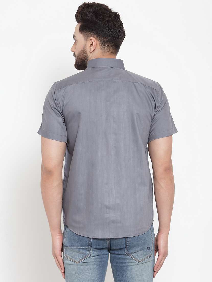 mens solid casual shirt - 19143374 - Standard Image - 2