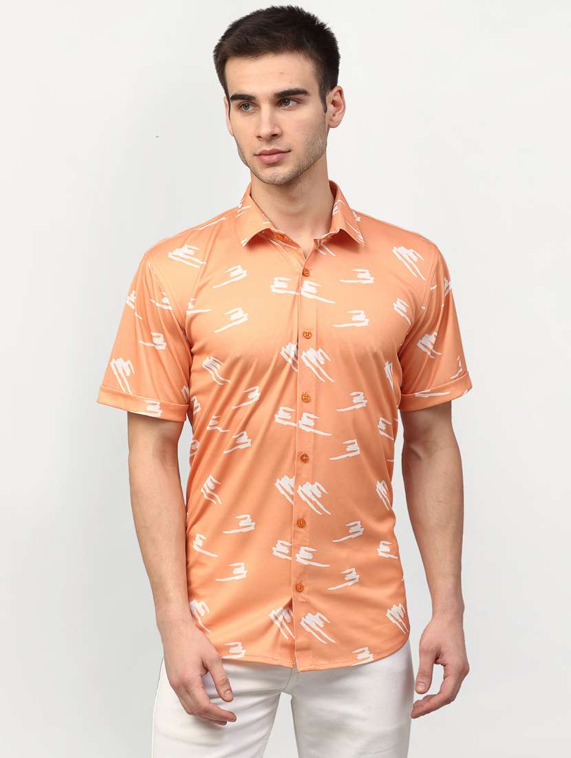 mens graphic casual shirt