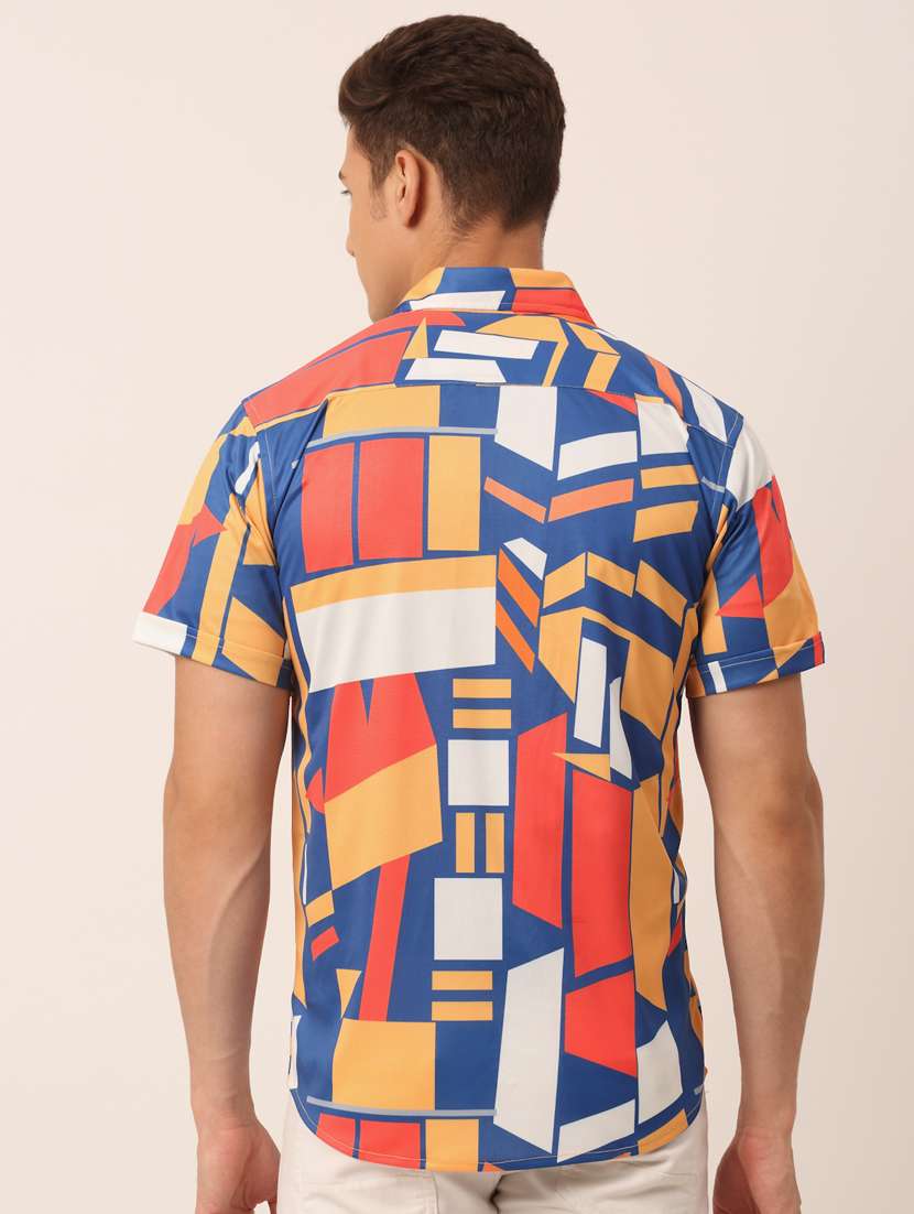 mens geometric casual shirt - 19143550 -  Standard Image - 2