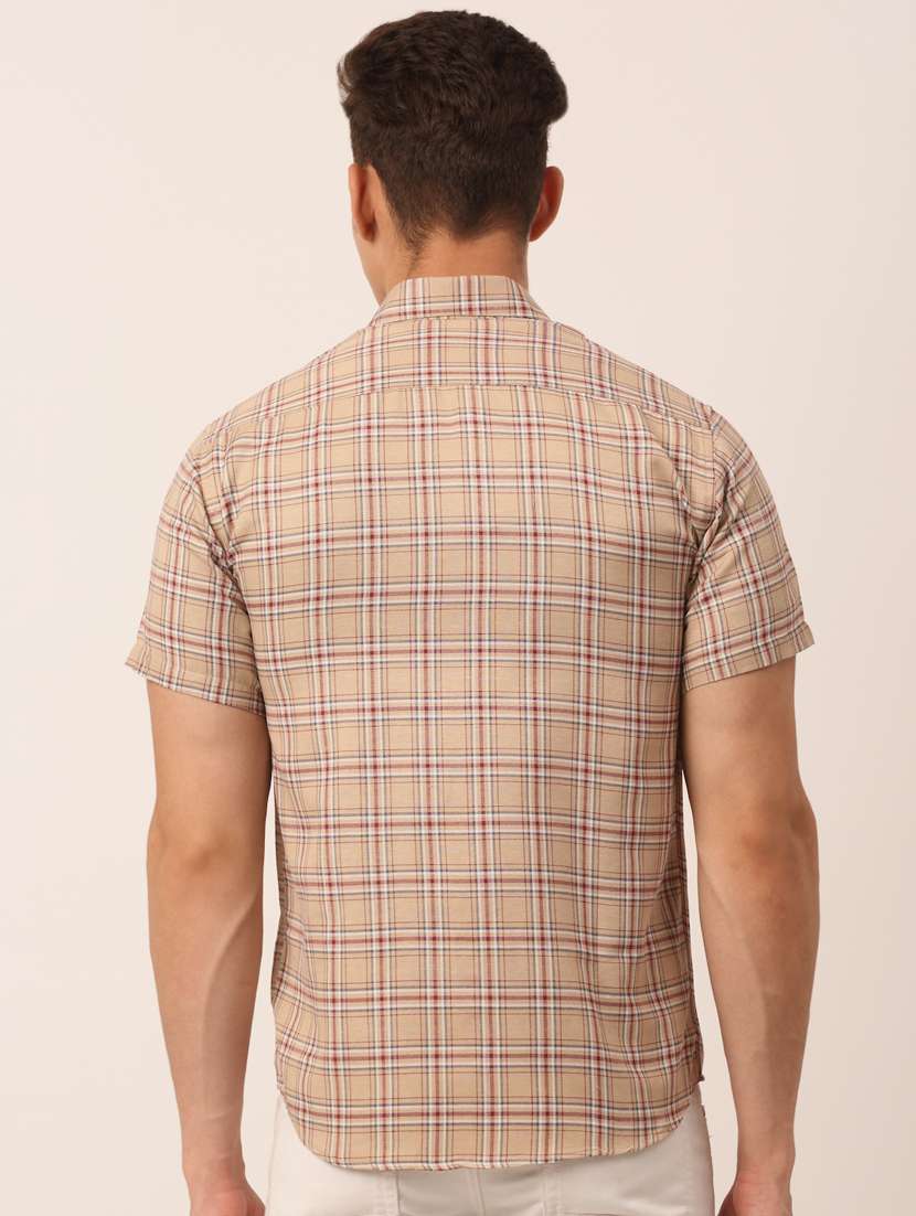 mens checks casual shirt - 19143552 - Standard Image - 2